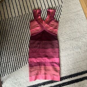 AQUA brand pink bandage dress.